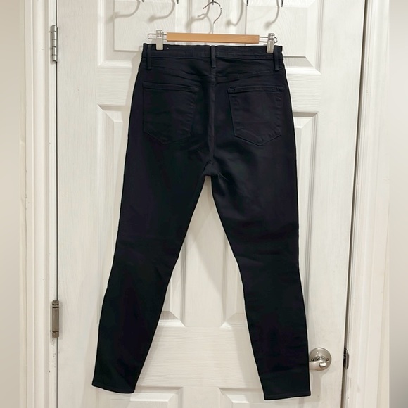 Frame Ali High Rise Cigarette Black Noir Jeans - Picture 6 of 16